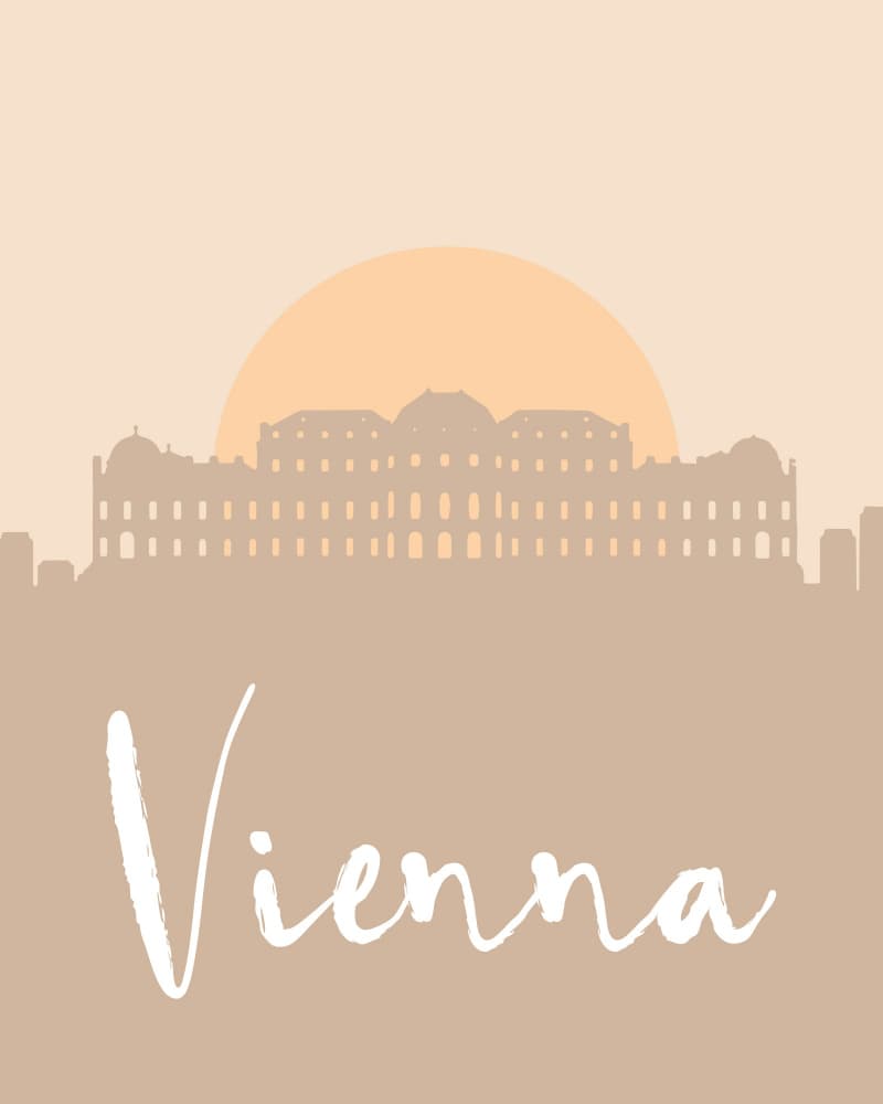 Vienna Palace Silhouette by Emiliano Deificus — canvas wall art