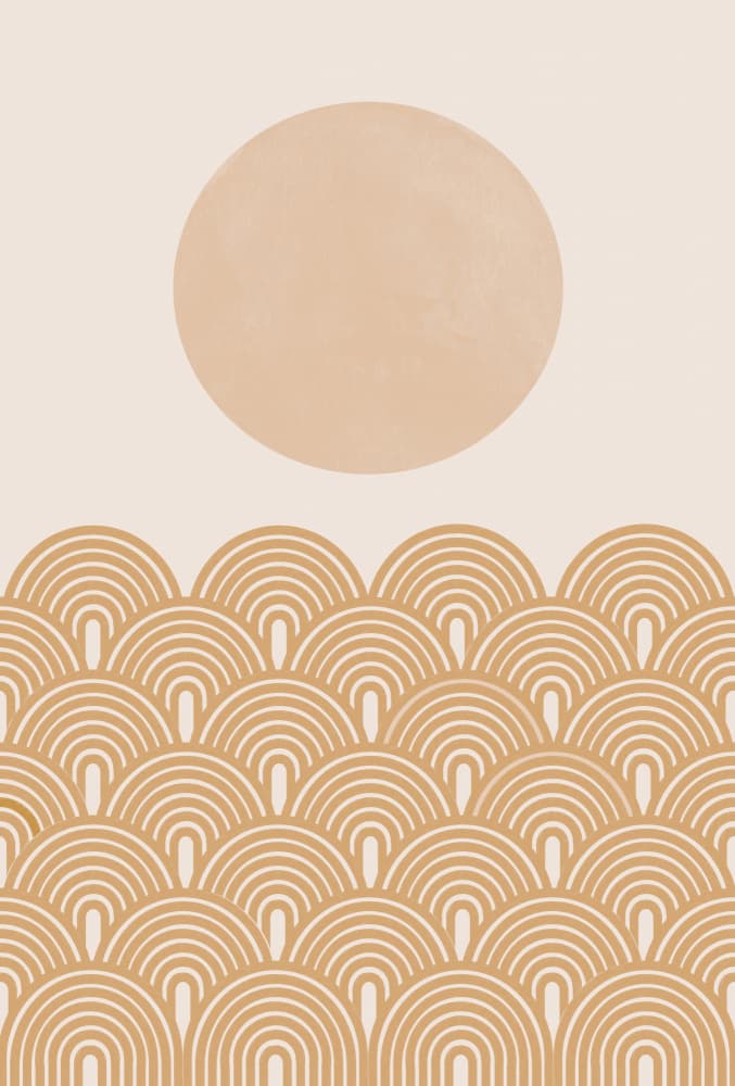 Golden Sun Waves by THE MIUUS STUDIO — canvas wall art