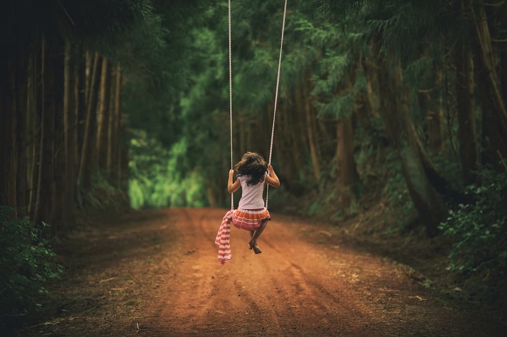 Swinging in the Woods by Rui Caria — canvas wall art