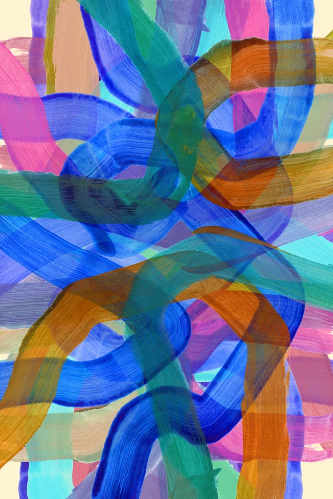Vibrant Abstract Swirls by cartissi — canvas wall art