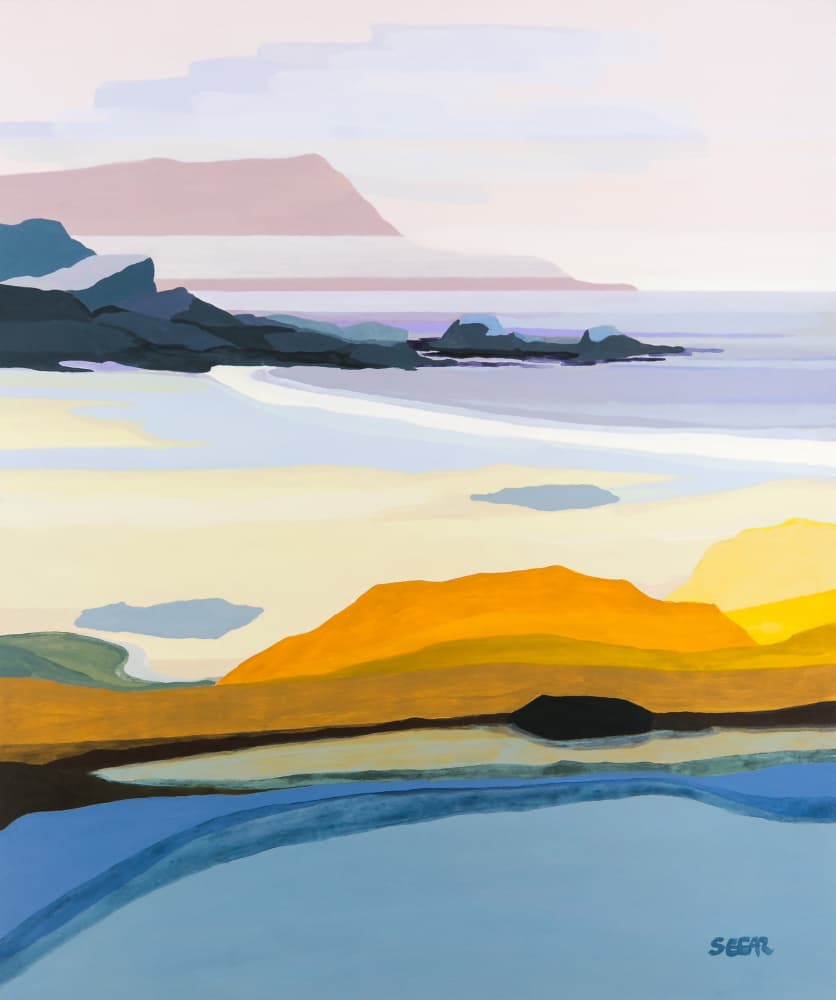 Golden Hour Coastline by Angela Seear — canvas wall art