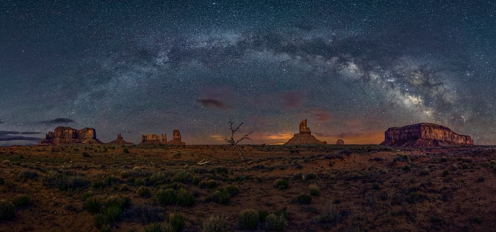Milky Way Desert Night by Hua Zhu — canvas wall art