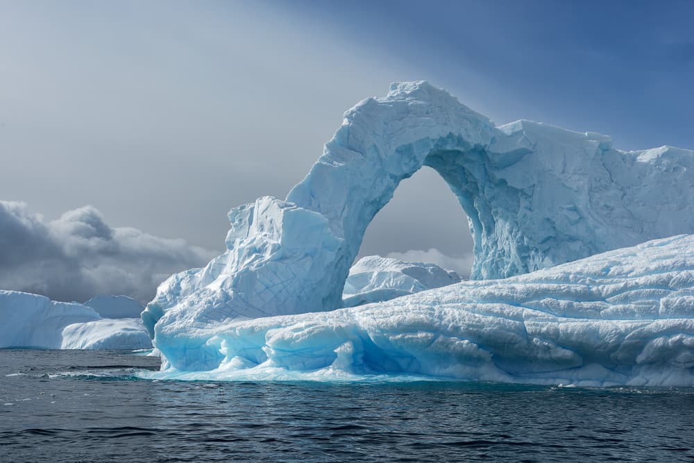Blue Iceberg Arch by Mei Xu — canvas wall art