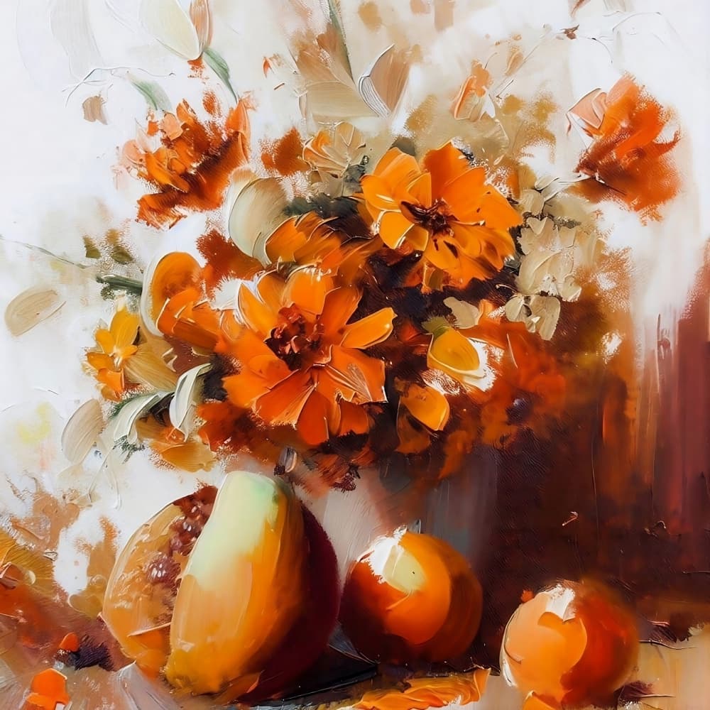 Vibrant Autumn Still Life by Kiarra B — canvas wall art