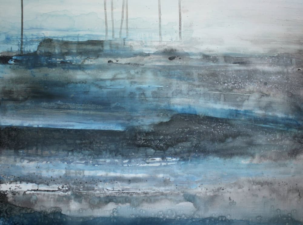 Deep Blue Mist by Deb Chaney — canvas wall art
