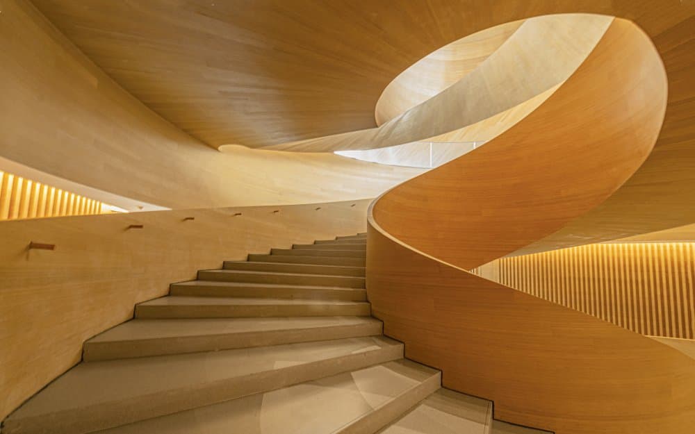 Elegant Wood Spiral by Betty Liu — canvas wall art