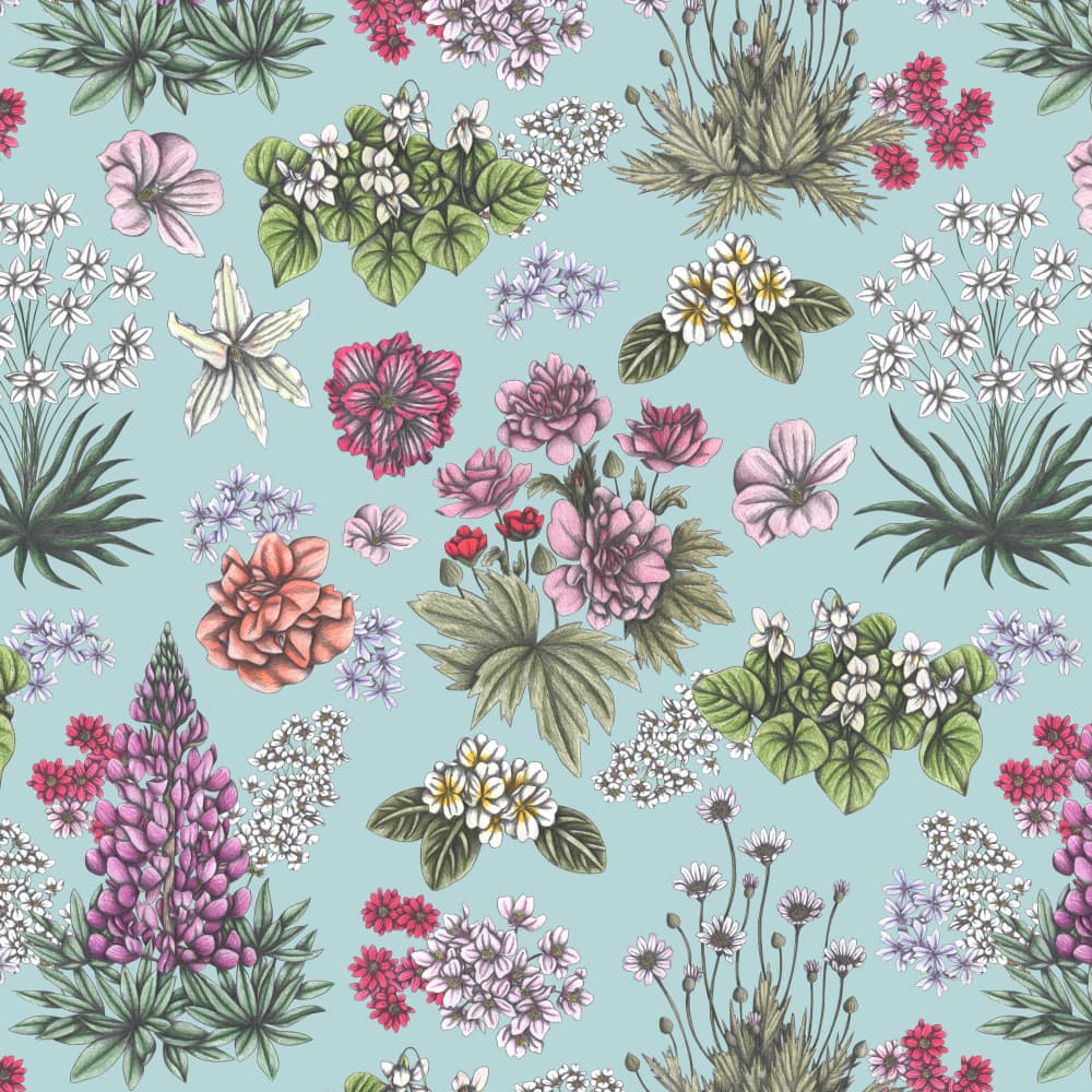 Colorful Garden Blooms by Cecilia Battaini — canvas wall art
