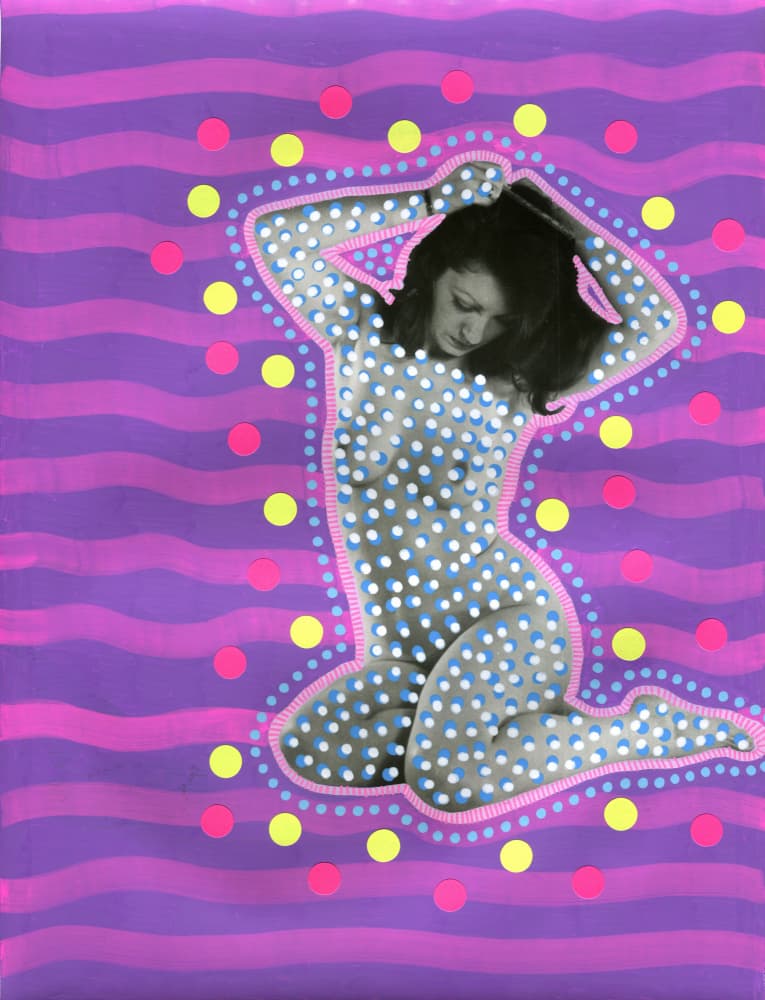 Vibrant Polka Dot Nude by Naomi Vona — canvas wall art