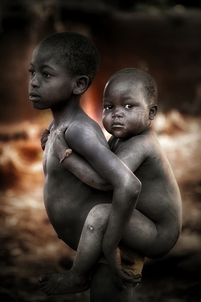 Young Brothers Gaze by Sergio Pandolfini — canvas wall art