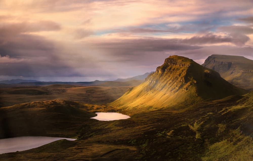 Sunlit Mountain Valley by Jie Jin — canvas wall art