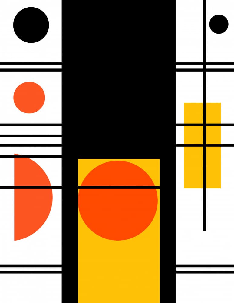 Vibrant Geometric Composition by Nicholas — canvas wall art