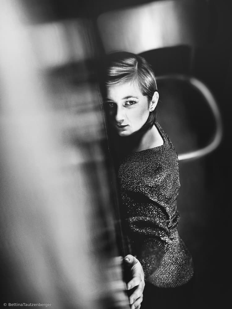 Intense Gaze Portrait by Bettina Tautzenberger — canvas wall art