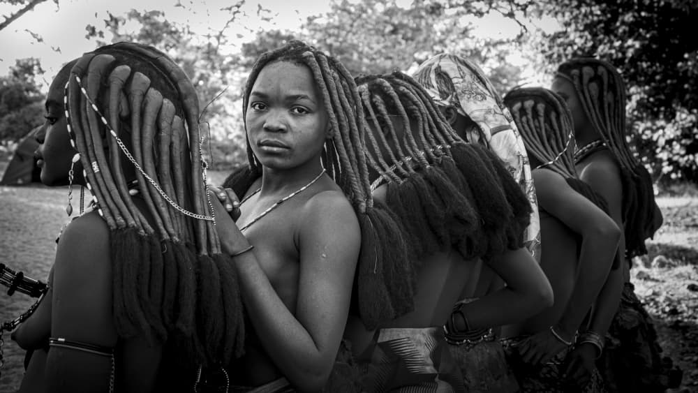 Himba Women of Namibia by Elena Molina — canvas wall art