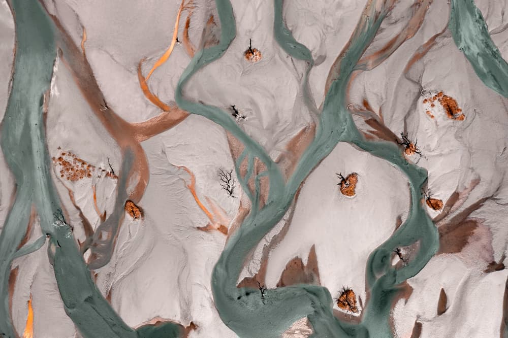 Braided River Abstract by wuyi — canvas wall art