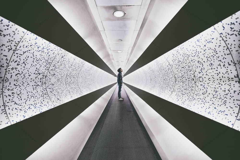 Digital Light Tunnel by Isma Yunta — canvas wall art