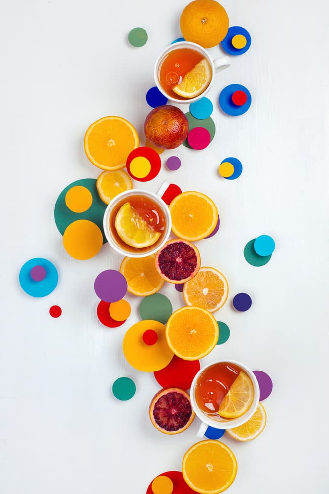 Vibrant Citrus Circles by Dina Belenko — canvas wall art