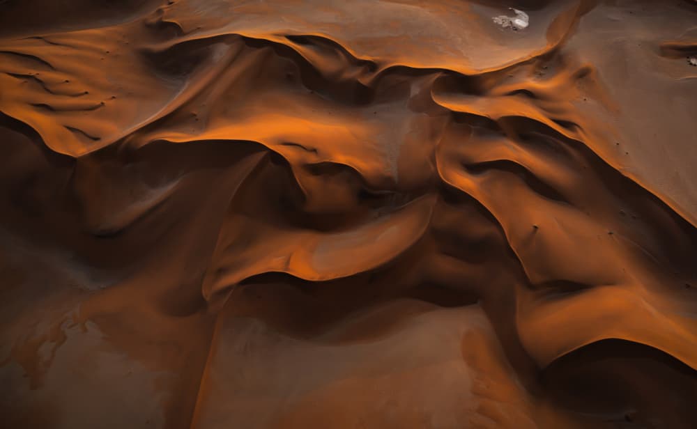 Flowing Orange Dunes by Isam Telhami — canvas wall art