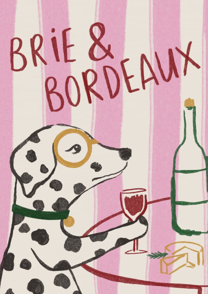 Brie & Bordeaux by Aislinn Simmonds — canvas wall art