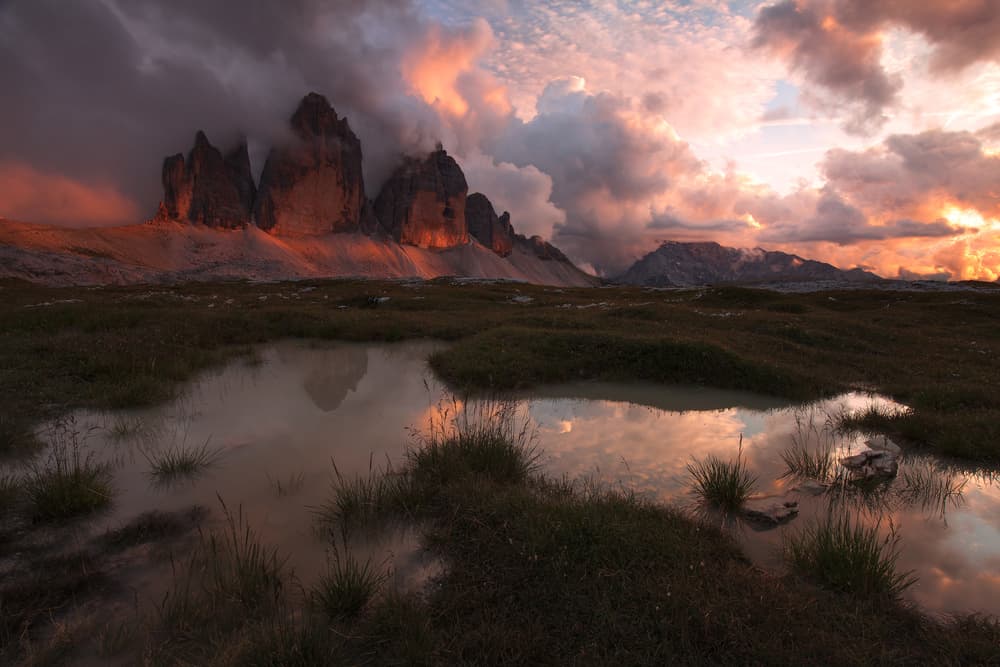 Dramatic Mountain Sunset Reflections by Jaroslav Zakravsky — canvas wall art