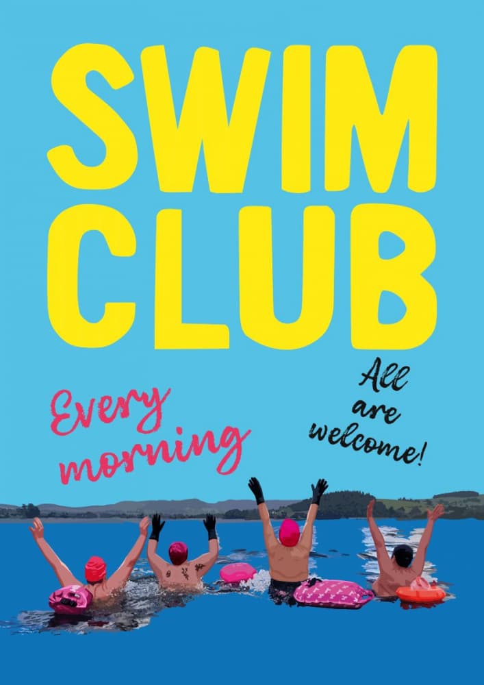 Swim Club Morning by WallChart Art Studio — canvas wall art