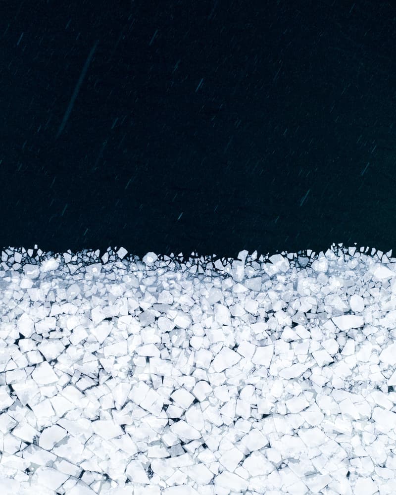 Broken Ice Deep Blue by Witold Ziomek — canvas wall art