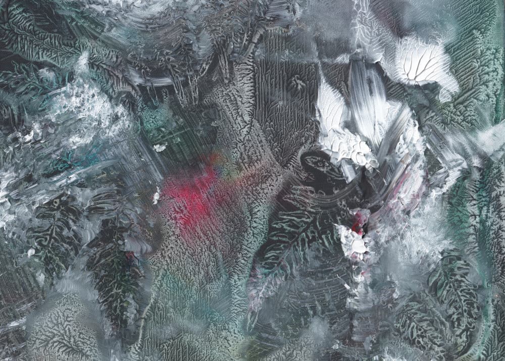 Dynamic Crimson Flow by Maira Ribena — canvas wall art