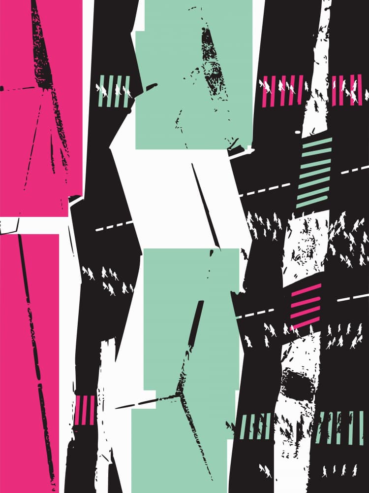 Vibrant Urban Rhythm by Little Dean — canvas wall art