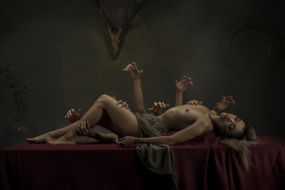 Eerie Multiple Hands by Sita Gramich — canvas wall art