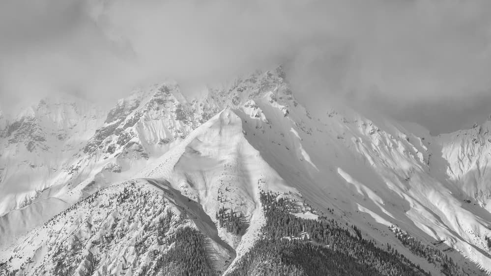 Majestic Winter Mountains by Walter Lackner — canvas wall art