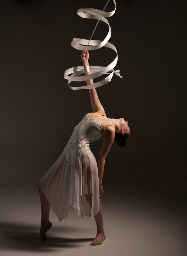 Graceful Ribbon Dancer by Offer Ellbogen — canvas wall art