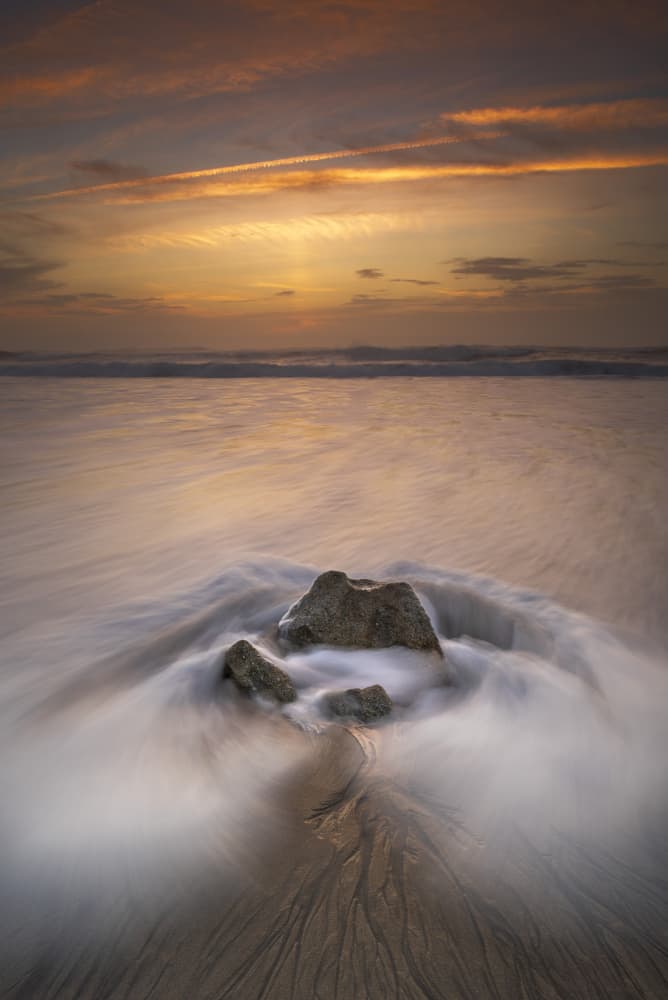 Sunset Beach Flow by Marcos — canvas wall art