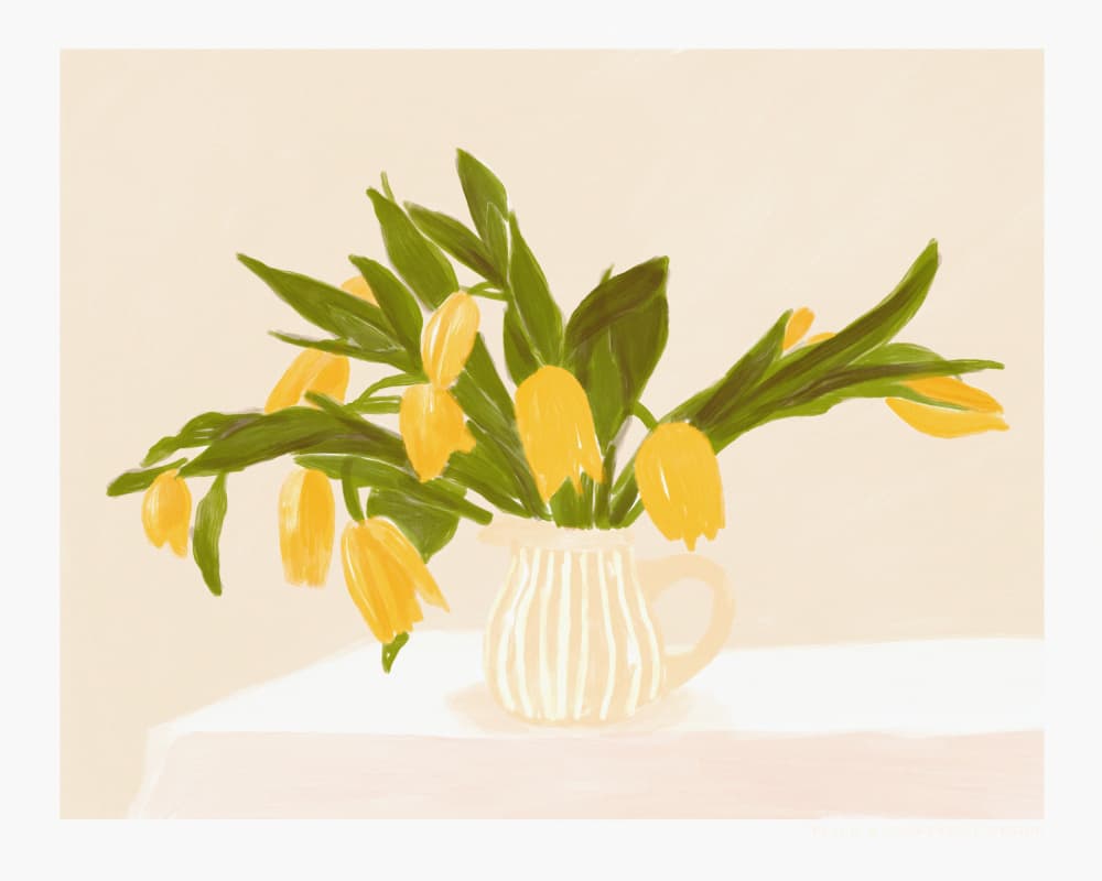 Pandcyellowtulips Copy by Jenny Liz Rome — canvas wall art