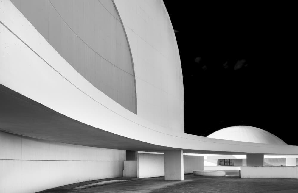 White Curving Architecture by carmenvillar — canvas wall art