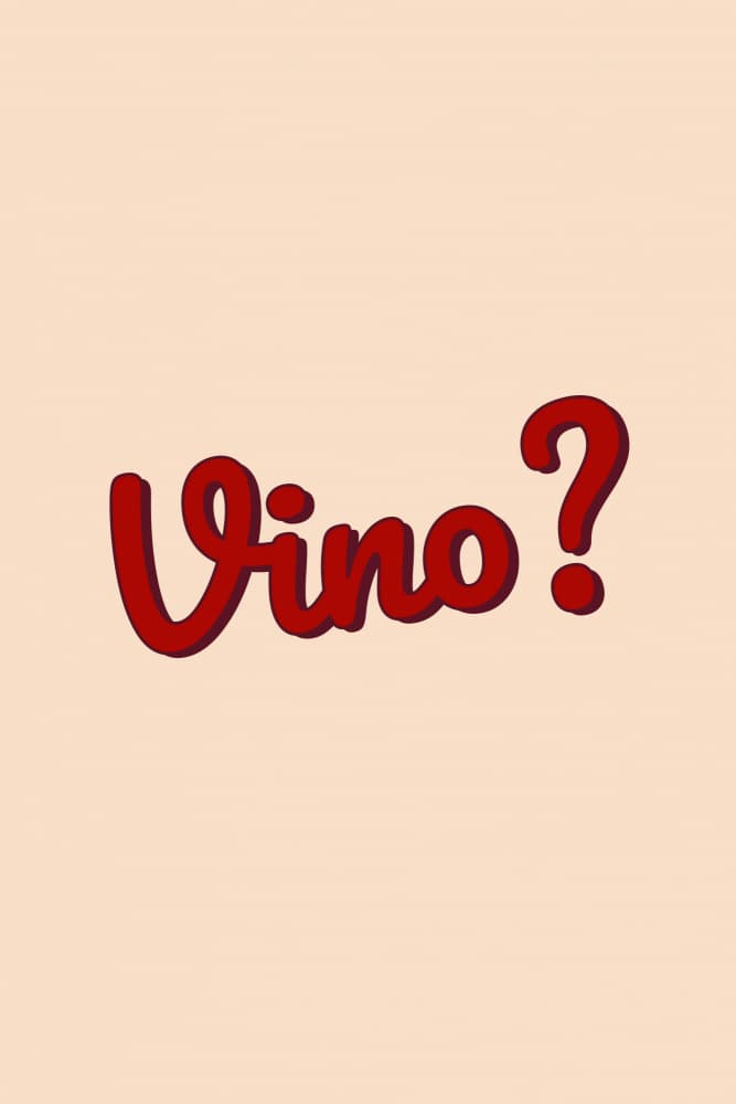 Vino Typography by Karen Menzenbach — canvas wall art