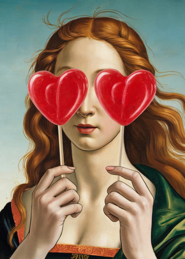 Sweet Hearts Portrait by Andreas Magnusson — canvas wall art