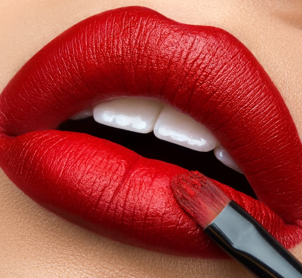 Applying Red Lipstick by HIM — canvas wall art