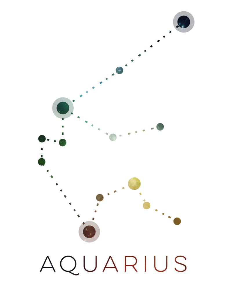 Aquarius Constellation Art by Emiliano Deificus — canvas wall art
