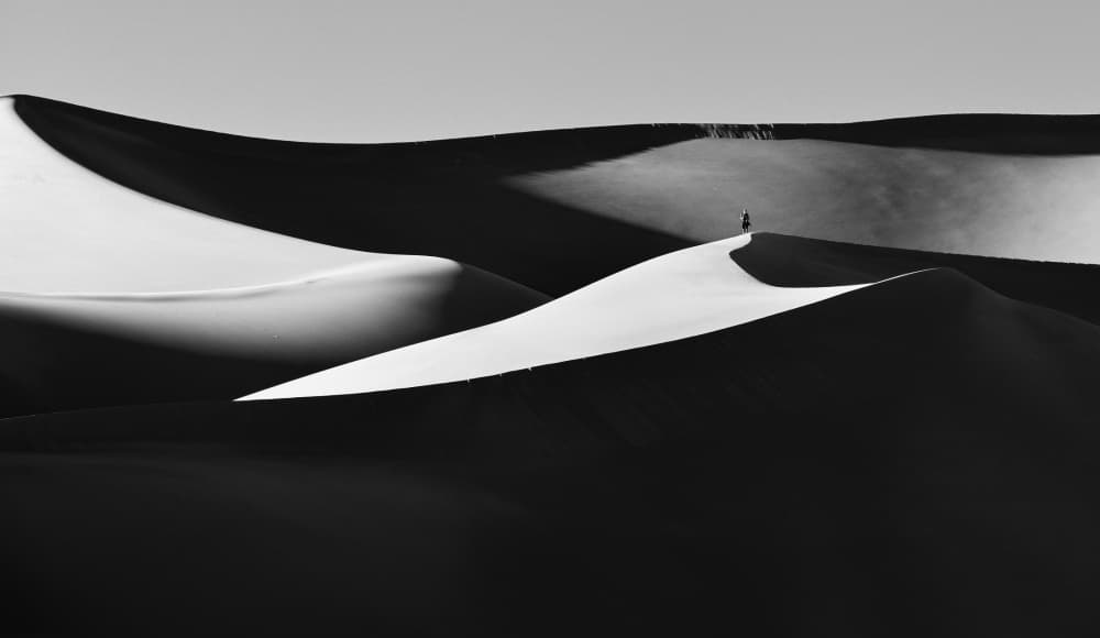 Solitary Figure Desert Dune by Izidor Gasperlin — canvas wall art