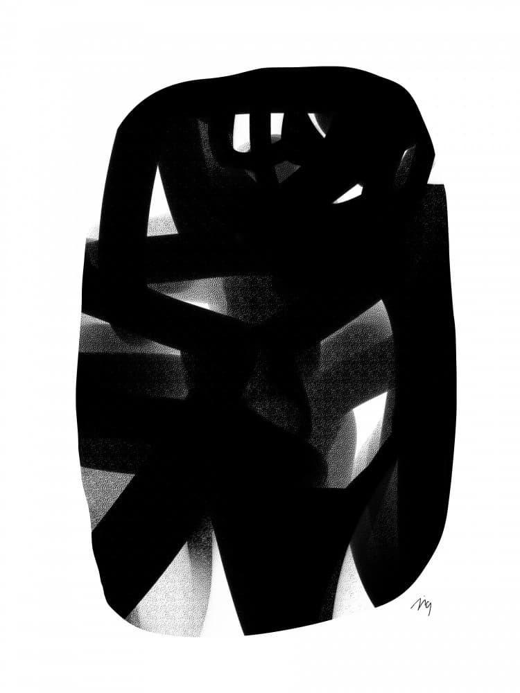 Figure In Deep Thought by Simona Gocan — canvas wall art
