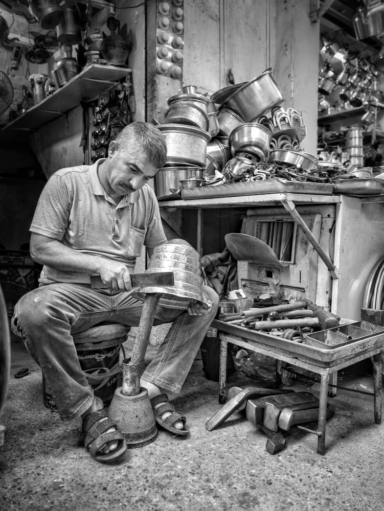 Skilled Artisan's Workshop by Bashar Alsofey — canvas wall art