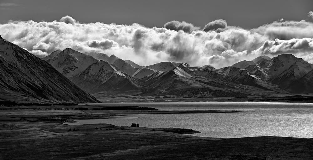 Dramatic Mountain Lake by C.S. Tjandra — canvas wall art