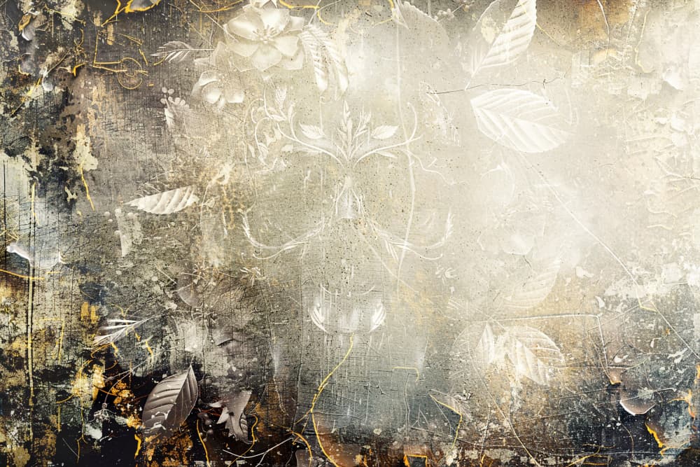 Faded Floral Grunge by Rafal Kulik — canvas wall art
