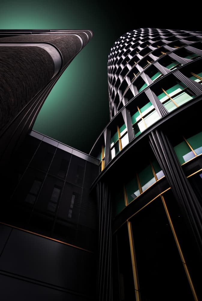 Modern Skyscraper Perspective by Luigi Greco — canvas wall art