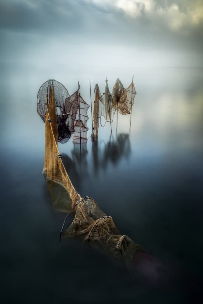 Fishing Nets Reflections by Fernando Molina — canvas wall art
