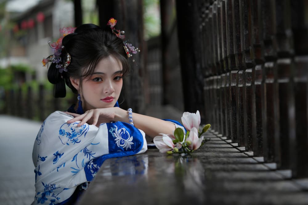 Elegant Hanfu Woman by TWEE LIANG WONG — canvas wall art