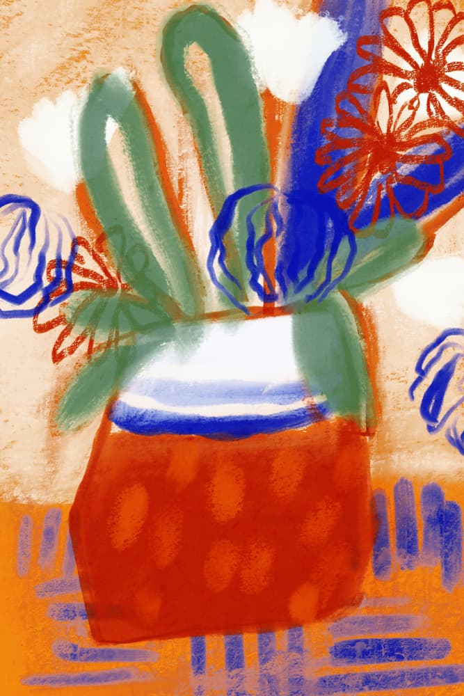 Bold Blooms Burst by Treechild — canvas wall art