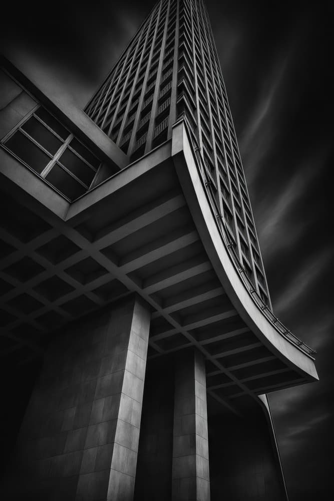 Dramatic Architectural Lines by Frank Bruynseraede — canvas wall art