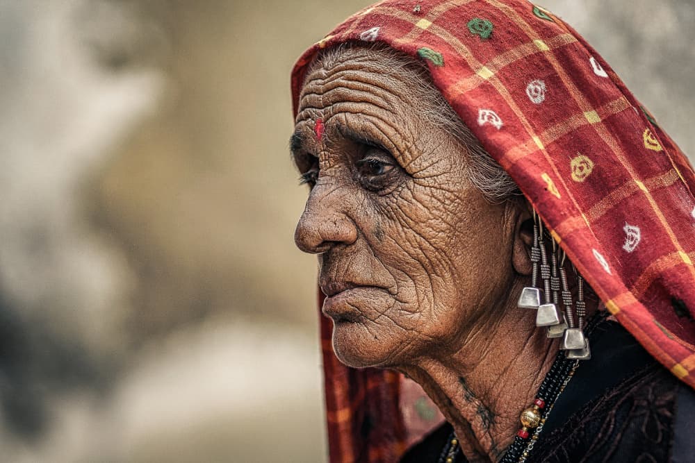Pensive Indian Elder by Rahul Wedpathak — canvas wall art