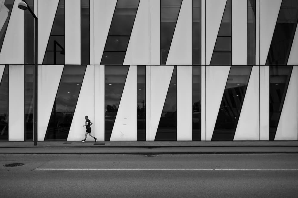 Urban Runner Geometric Wall by Vito Muolo — canvas wall art