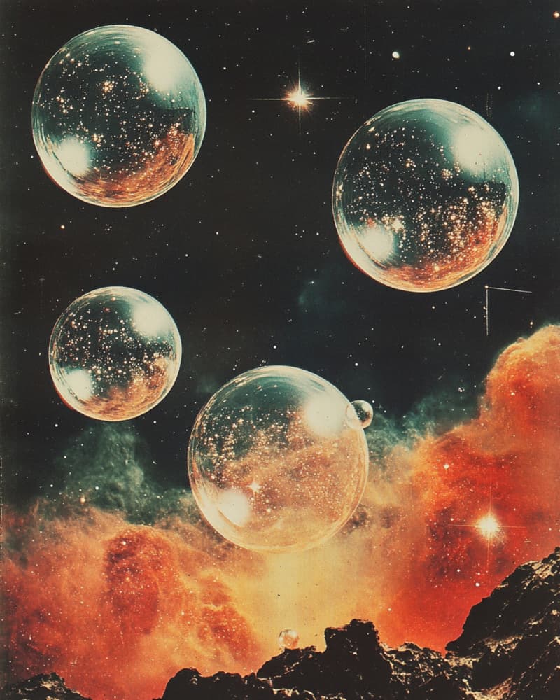 Cosmic Nebula Spheres by Samantha Hearn — canvas wall art